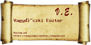 Vagyóczki Eszter névjegykártya