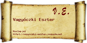 Vagyóczki Eszter névjegykártya